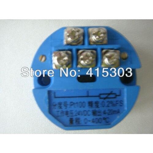 0-400C Temperature range 0.2% Pt100 to 4-20mA Converter