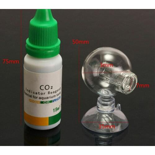 Carbon Dioxide CO2 Monitor Glass Drop Ball Checker Tester 15ml Living Condition Monitoring Bottled Small Size Liquid