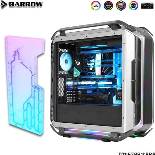 Barrow Water Cooling Distro Plate For Cooler Master C700M Computer Case, Waterway Board Cooling, 5V ARGB SYNC, C700M-SDB