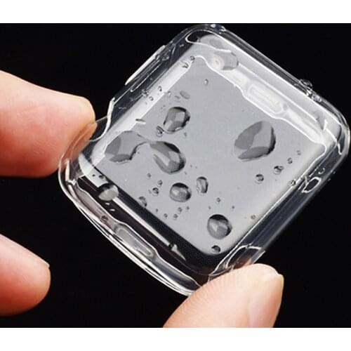 For Apple Watch 6 SE 4 3 2 1 40MM 44MM 360 Built In Clear TPU Screen Protector Cover Full Case For iWatch 5 38MM 42MM Bumper