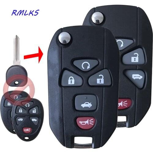 For Captiva 2011 Refitting Flip Remote Key Shell For Buick G-C For Chevrolet For Cadillac Pontiac Saturn 5 6 Buttons 22733524