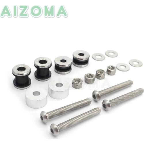 For Harley Softail Fat Boy FLSTF FXST Custom Standard FLST 1984-1999 Detachable Sissy Bar Solo Rack Mount Docking Hardware Kit