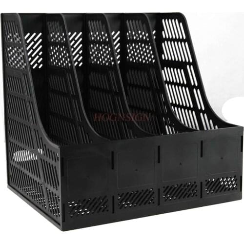 Office supplies storage four columns file box four grid information rack finishing book stand bookshelf
