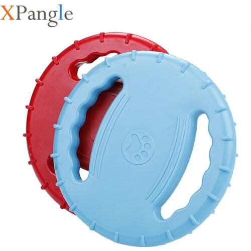 Pet Dog Toy Flying Discs Interactive Rubber Dog Toys for Training Puppy Toy for Border Collie Golden Retriever Petshop