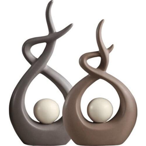 Ceramic Abstract Small Figurines Creative Nordic Ornaments Bookshelf TV Cabinet Living Room Porch Decorations