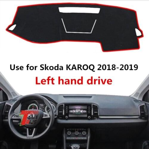 TAIJS Factory Classic Simple High Quality Polyester Fibre Car Dashboard Cover For Skoda KAROQ 2018 2019 Left hand drive