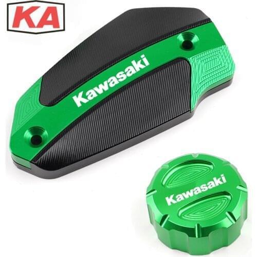 For KAWASAKI Z1000 Z650 Z800 Z900 ER6N ER6F ZX25R Vulcan S Motorcycle Accessories Front & Rear Brake Fluid Reservoir Cover Cap