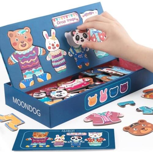 Magnetic Puzzle Dress Changing Dressing Jigsaw Large Box Change Clothes White Board Drawing Children Early Educational Toys
