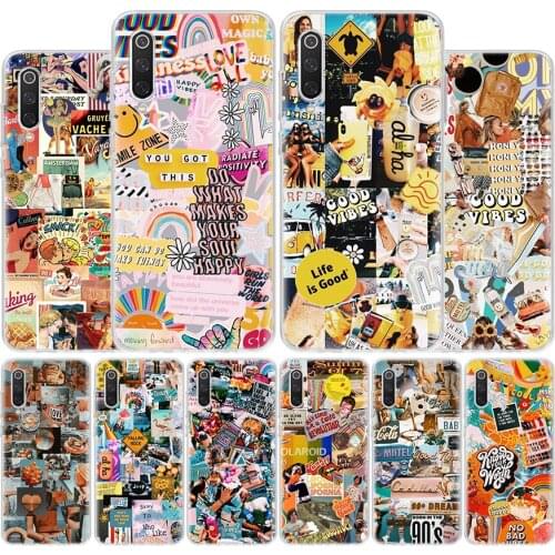 Fashion 90s Aesthetic Vintage Cover Phone Case For Xiaomi Note 10 Mi 11 9 8 CC9 5X 6X 9T 10T A3 Poco X3 NFC F1 Pro Lite + Coque