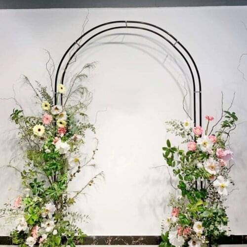 Outdoor Wedding Arch Door Wrought Iron Home Garden Party Christmas Decor Backdrop Stand Decoration Flower Balloons Arches