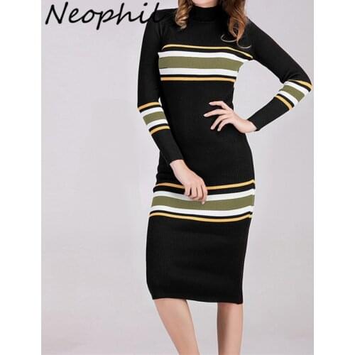 Модные трикотажные платья NEOPHIL China At AliExpress