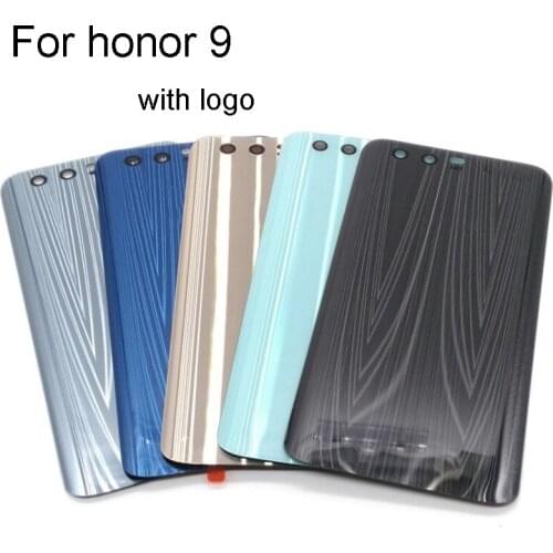 Original For HUAWEI Honor 9 Rear Housing Cover 3D Reflection Glass Back Door Replcement Battery Case,Adhesive Sticker 5.15 Inch