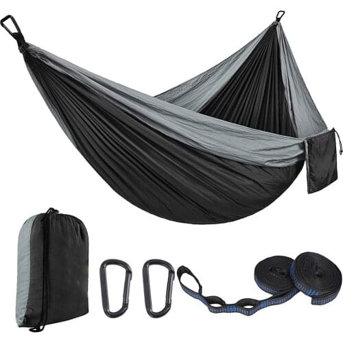 300X200cm Camping/Garden Hammock Outdoor Stuff 2 Person Hanging Bed Strength Parachute Fabric Portable High Quality Sleep Swing