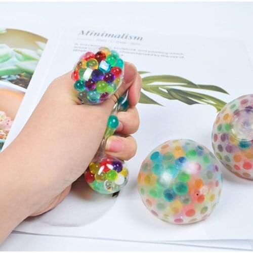 Rainbow Ball Interactive Decompression Toy Adults Pressure Relieving Vent Ball Toy Practical Joke Toy Squeeze Fidget Toy