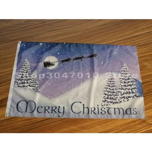 Custom Merry Christmas flag 3ftx5ft Banner 100D Polyester custom pride gift Flag