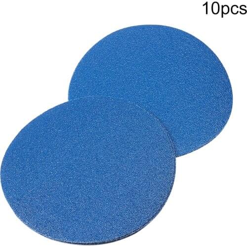 10pcs 125mm Hook and Loop Sanding Discs Grinding Abrasive Aluminum Oxide Flocking Round Sandpapers Polishing Tool Grit 60~600