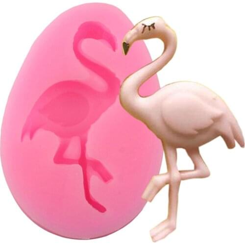 DIY Flamingo Fondant Molds Cake Decorating Tools Tropical Theme Silicone Mould Candy Polymer Clay Chocolate Gumpaste Moulds
