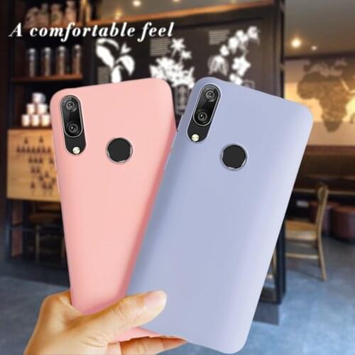 Silicone TPU Case For Huawei Y7 2019 Cover Y7 Prime DUB-LX1F Candy Color Soft Slim Phone Case For Huawei Y7 Pro 2019 Back Cover