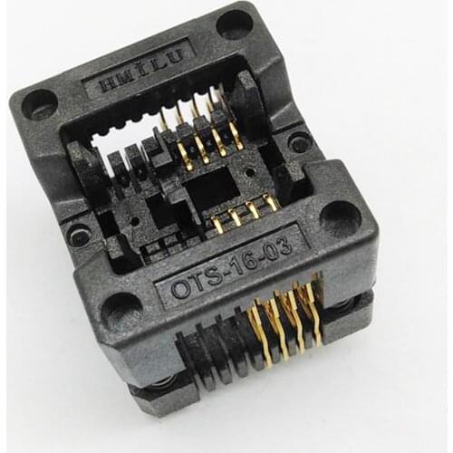 SOIC8 SO8 SOP 8 test burn in scoket pitch 1.27 IC body size 3.9mm 150mil ots16-1.27-03 IC open top adapter
