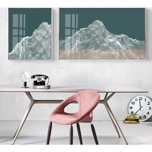 Modern Abstract Minimalist Mountain Sea Posters and Prints Vintage Retro Wall Art Picture Nordic Room Home Decor Canvas Painting