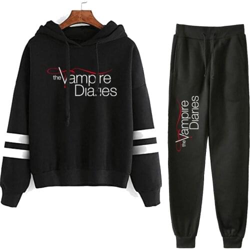 The Vampire Diaries Tracksuit Suit Men Women Clothes Two Pieces Sets Hoodies Sweatshirt and Sweatpants and Hoodie Set Sweatsuit