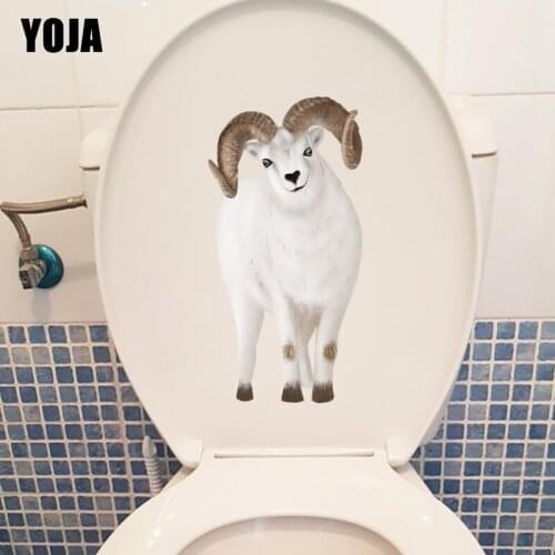 YOJA 13×24.9CM Cute Goat Creative Cartoon Room Wall Stickers Home WC Toilet Decor Accessories T1-2677