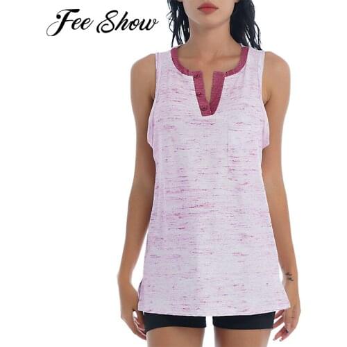 Women Summer Running T-shirt Sport Gym Yoga Top Female V Neck Sleeveless Vest Top Exercise Workout Casual Tops Soft Leisure Wear