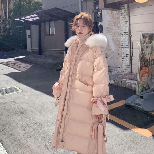 New large hairline bright face down cotton dress womens loose bow bread jacket