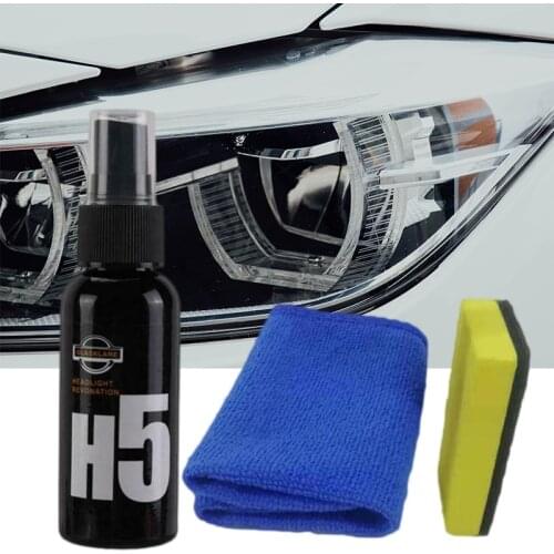 30ml Car Headlight Repair Fluid H5 Car Scratch Remove Headlight Restoration Oxidation Coating Liquid Kit Car Wash Maintenance