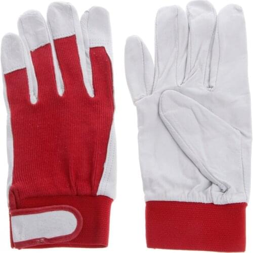 1Pair Pigskin Leather Gloves Wear Resistant Driving Working Repair Safe Gloves X7JB