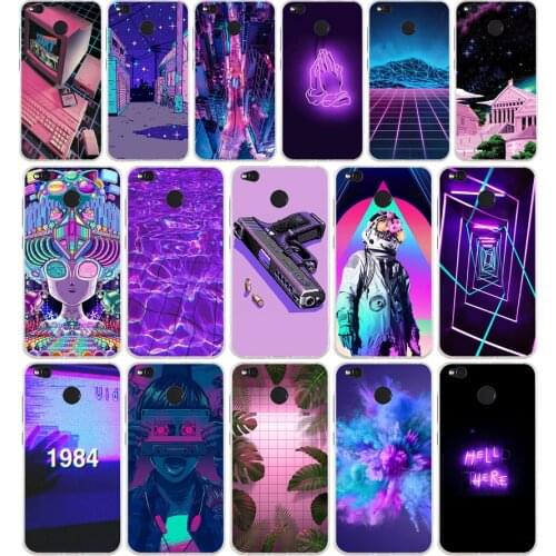 129SD Vaporwave Aesthetics Soft Silicone Tpu Cover phone Case for xiaomi redmi 4A 4X note 4 4x mi A1 A2 lite