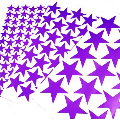 3/5/7cm Purple Star Wall Stickers Matte Vinyl Die Cut Sticker For Children Room Home Decoration Little Stars Wall Art DIY Decals