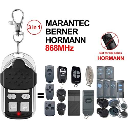 3 in 1 Marantec 868 mhz D302 Garage Remote Control Clone HORMAN HSE2 HSM2 HSM 4 Duplicator for BERNER BHS110 BHS121 868.35 MHz