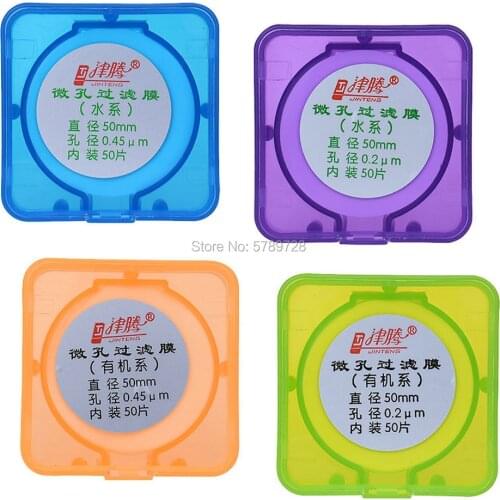 50pcs/lot Lab 47mm 50mm 60mm Millipore Filter Membrane with MCE/Nylon/PP/PVDF material Membrane for experiment
