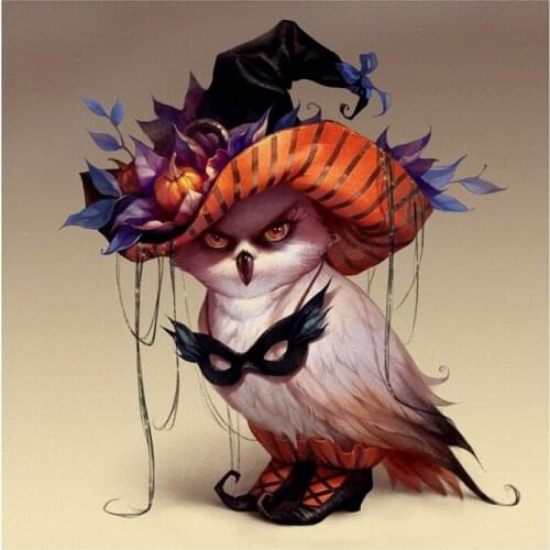 5D DIY Owl Diamond Mosaic Cartoon Diamond Embroidery Needlework Painting Picture of Rhinestones Full diamond Halloween Gift