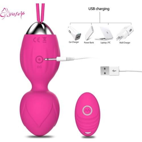 USB Wireless Vibrators Remote Control Kegel Ball Vibrate Love Egg Sex Toys for Couple Adult Products Women Sexy Female Vibrating