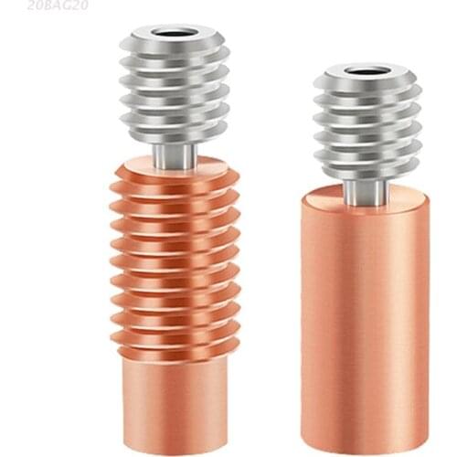 Bi-Metal Hotend Heater Block for E3D V6 Titanium Alloy Heat Break Thermal Barrel Tube Heatbreak for 3D Printer Prusa i3