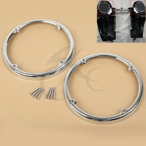 Motorcycle Chrome Speaker Trim For Harley Tour Pak Touring Electra Glide Ultra Classic Ultra Limited Tri Glide FLHTC FLHTK