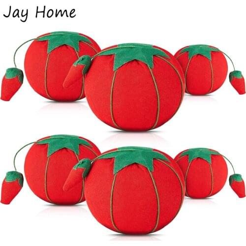 3Pcs Tomato Pin Cushion Sewing Needle Pincushions Pin Holder Safety Needle Pillow for DIY Sewing Hand Stitching Embroidery Tools