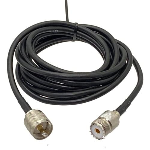 RG58 Cable UHF PL259 Male Plug to UHF SO239 Female Jack Straight Cable 6inch~20M