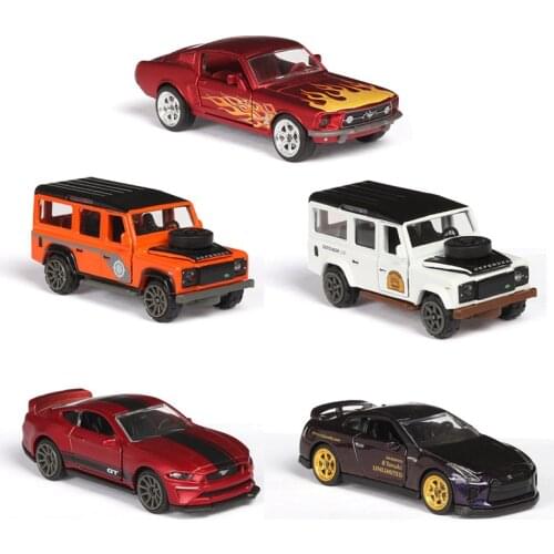 Majorette 1/64 Land Rover Ford Mustang Nissan GTR Collection Metal Die-cast Simulation Model Cars Toys