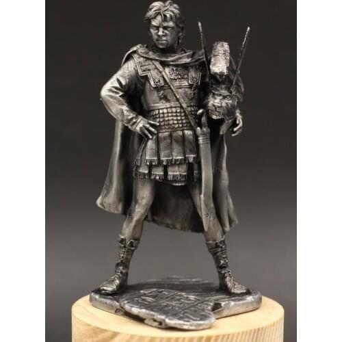 Macedonian Empire King Alexander Tin Metal Ancient Soldier Model Armor Cloak Military Figurines Home Decoration Custom Gifts