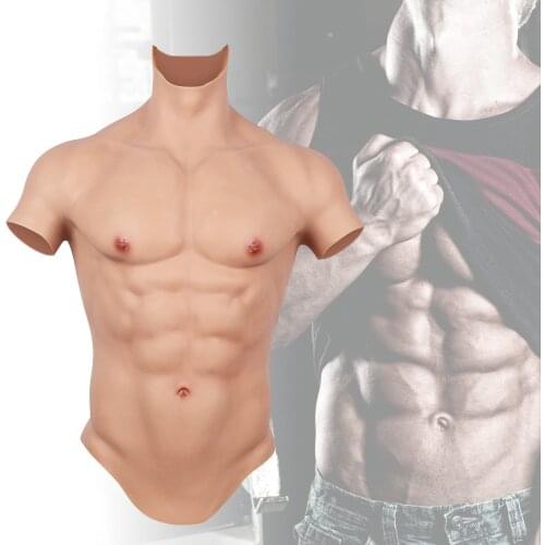 KUMIHO Silicone Cosplay Male Suit False Abdominal Muscle False Pectoral Muscle Artificial Simulation Man Breast Strong Muscle
