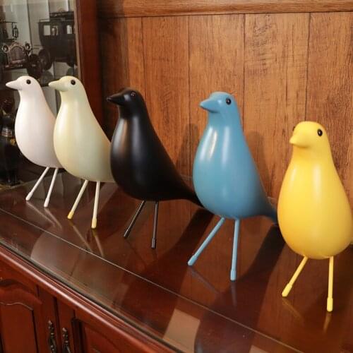 Brief and lovely bird resin Statues ornaments Fashion exquisite art resin crafts home decoration