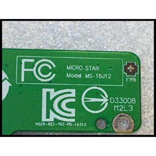 MS-16J12 For MSI GE62 GE72 GP62 GP72 PE70 PE60 GL72 GL62 Laptop USB IO Board Switch board SD CABRD BOARD WITH CABLE