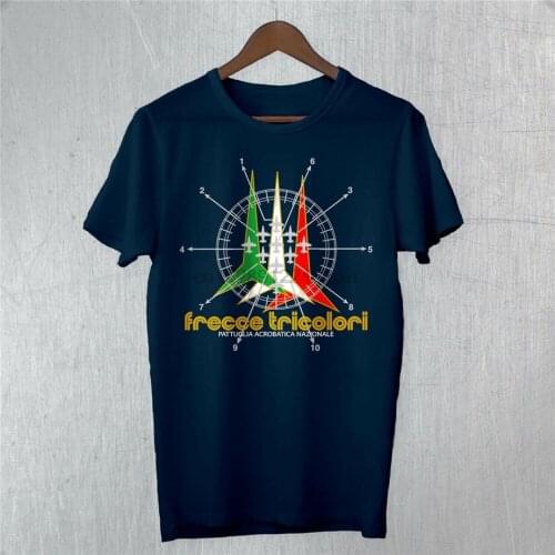 Mens T-Shirt Frecce Tricolori Airline Military Patrol Italian Fb Tee Colorful Tee Shirt