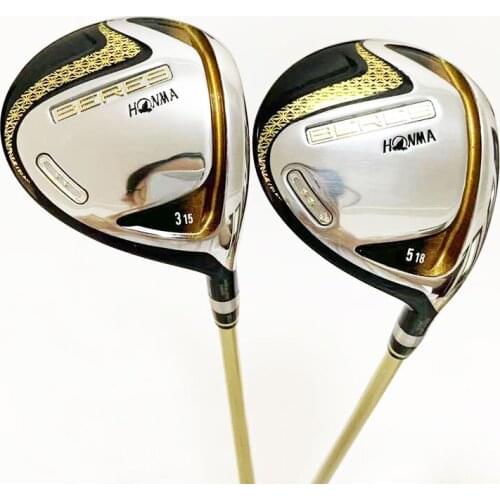 Mens HONMA Beres S-07 2 star Golf fairway wood 3/15 5/18 Golf clubs Graphite Golf shaft R or S SR flex Wood clubs headcover