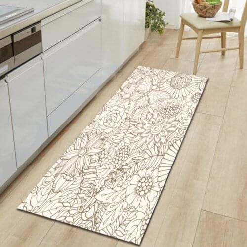 Geometric Printed Non Slip Door Mat Kitchen Mats Microfiber Long Bathroom Rug Welcome Doormat Kitchen Rugs Washable Room Mat