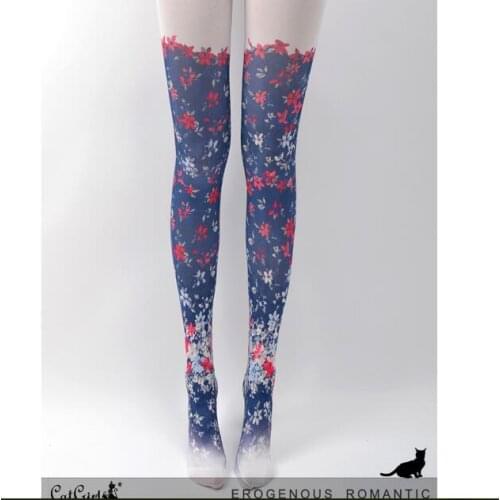 2020 New Fashion Harajuku Style Vintage Printing Pantyhose