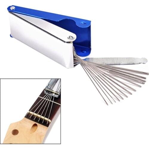 Portable DIY Guitar Repair Tools Box Guitar Nut Slotting File Saw Rods Slot Filing Set Luthier Replacement Guitarra Accessories